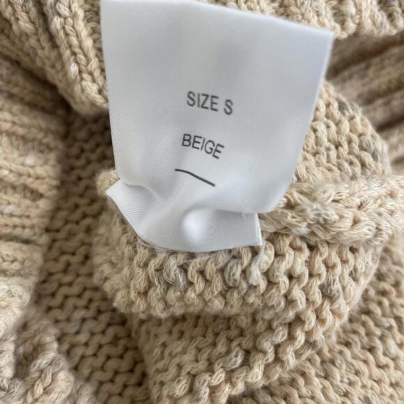 White + Warren Cotton crew neck Sweater beige loose fit size S New - Picture 7 of 7